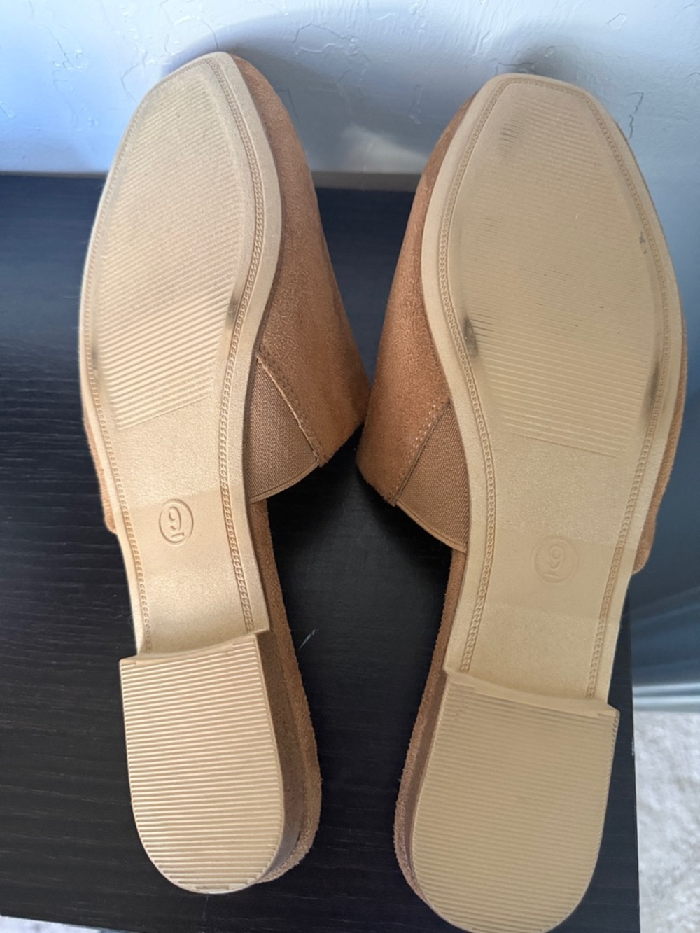 A New Day | Women’s Suede Backless Mules | Tan | Size 9 - Picture 4 of 7